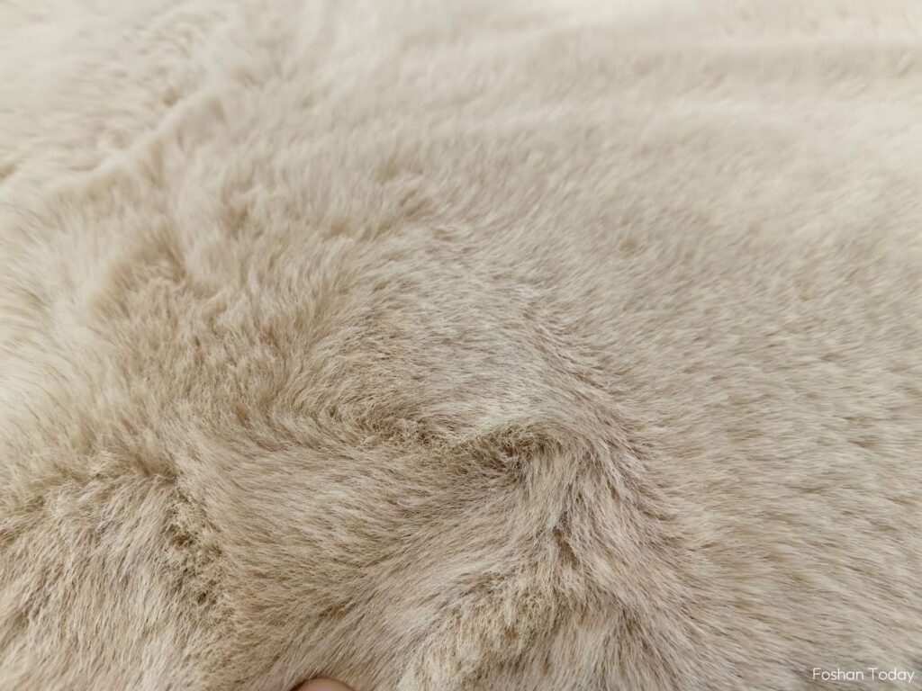 Light beige plush fabric